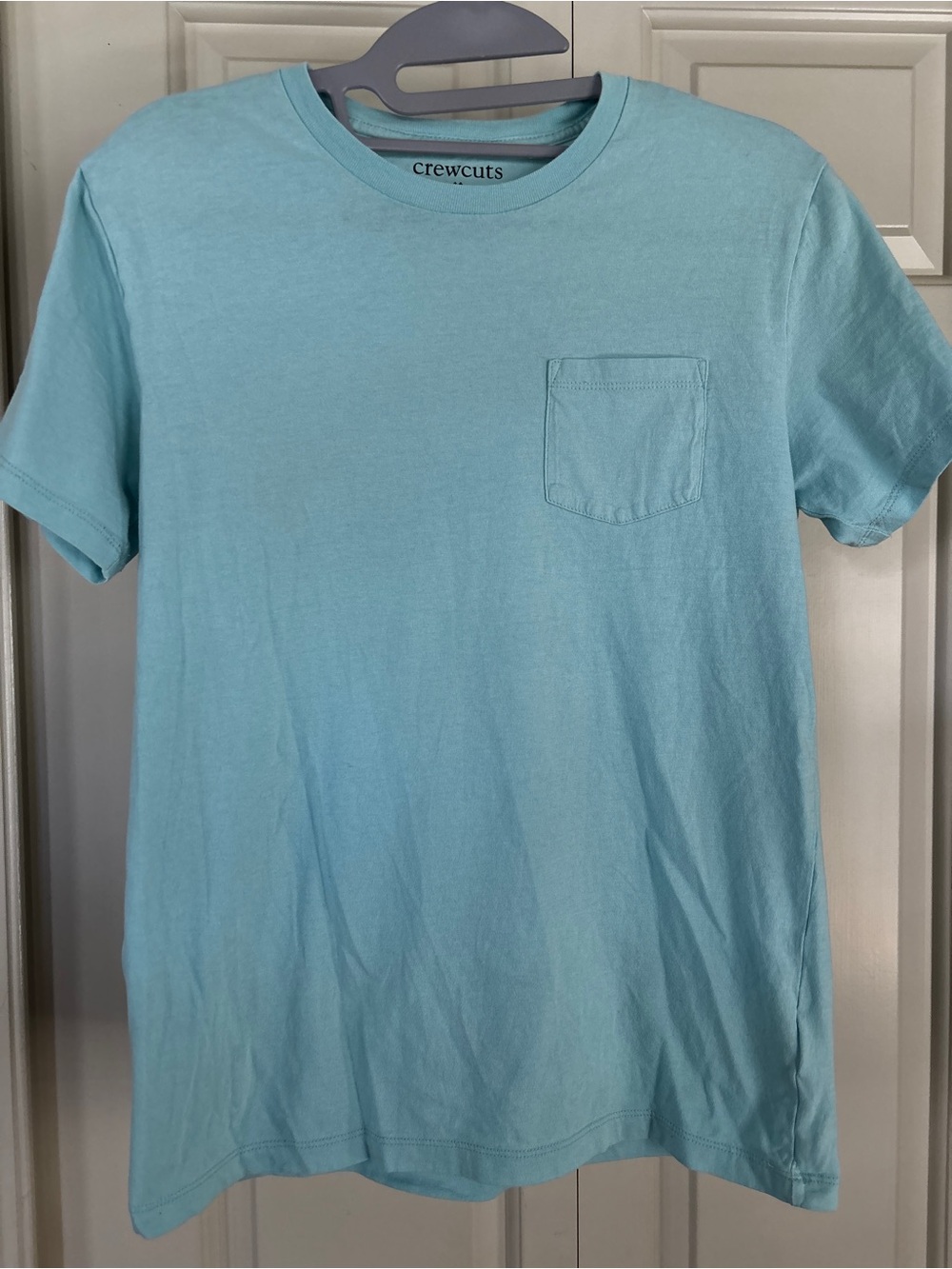 J Crew Crewcuts Kids 14 Classic Light Blue Pocket T-Shirt 100% Cotton